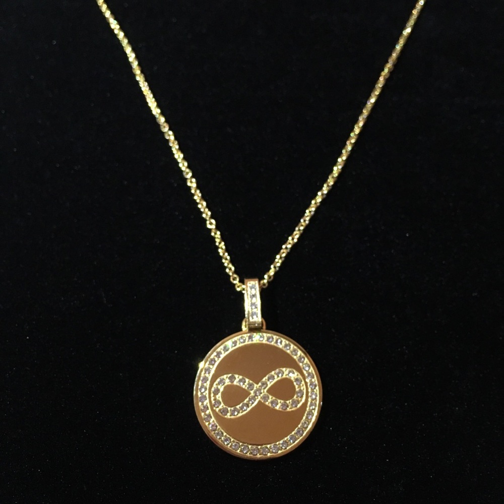 Infinity Love Pendant Gold Plated Necklace - Picture 4 of 5